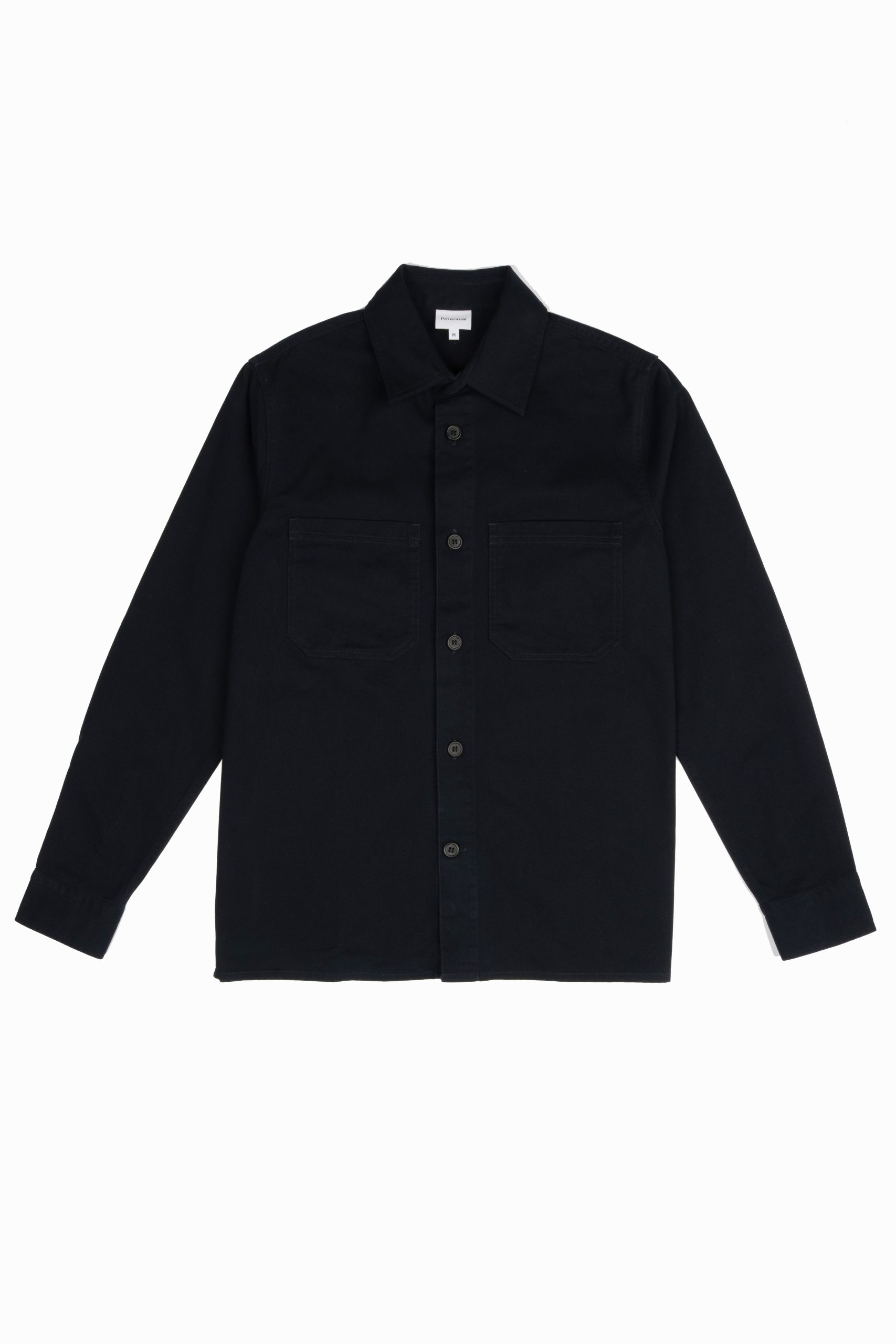Brushed Cotton Overshirt Shacket – Navy