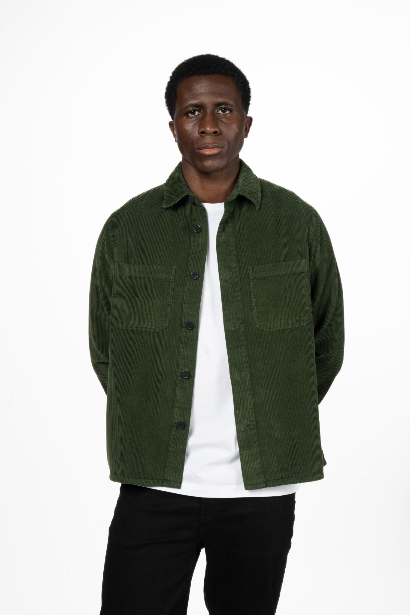 Corduroy Overshirt Shacket – Olive • Perennial Menswear