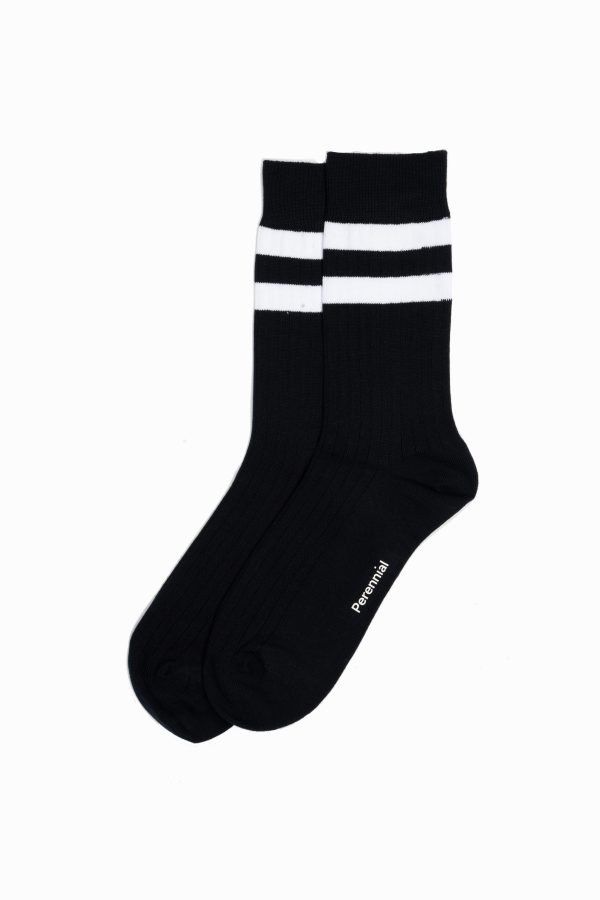 Cotton Rib Sports Socks – Black