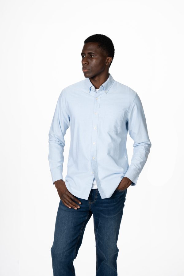 Tailored Fit Oxford Shirt – Sky Blue