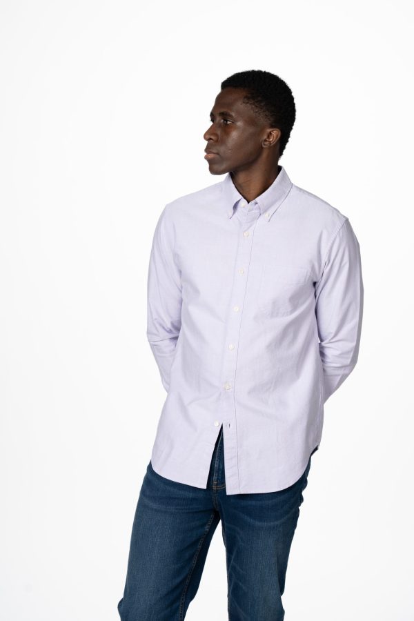 Tailored Fit Oxford Shirt – Lilac - L