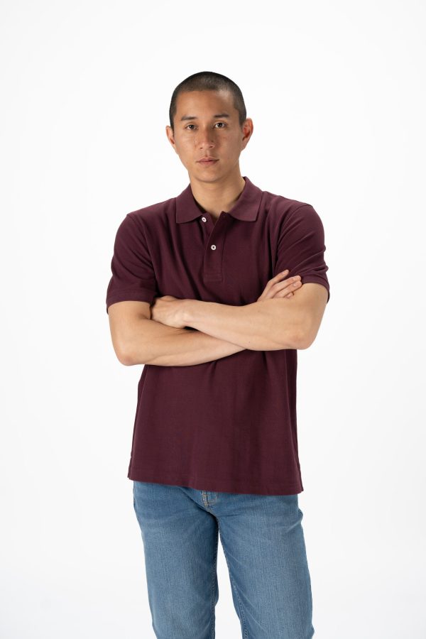Regular Fit Pique Polo Shirt – Burgandy