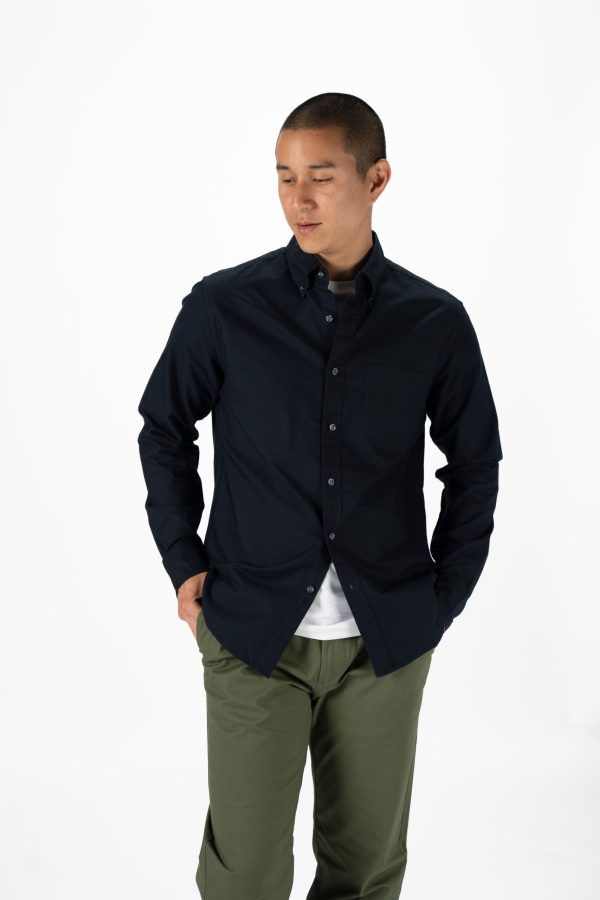Tailored Fit Oxford Shirt – Navy