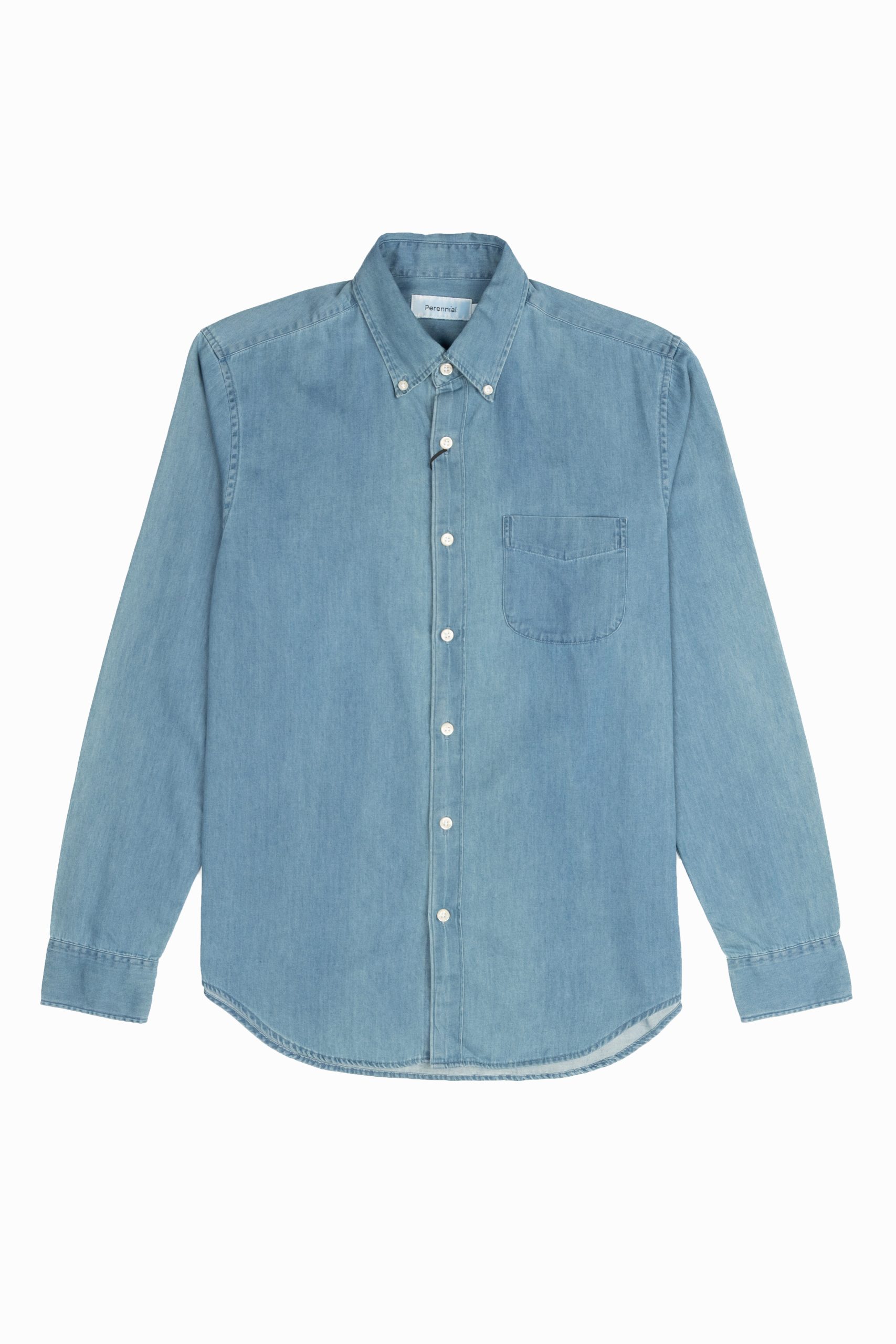 Tailored Fit Denim Shirt - Indigo