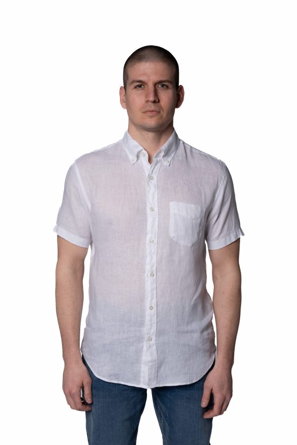 Linen Short Sleeve Summer Shirt – White