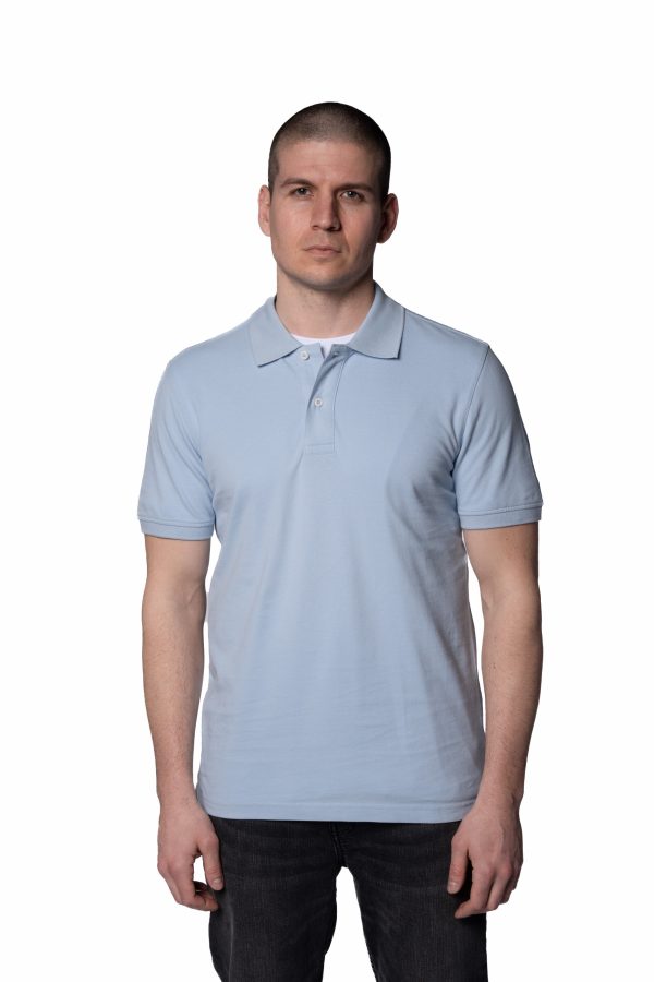 Regular Fit Pique Polo Shirt – Sky Blue
