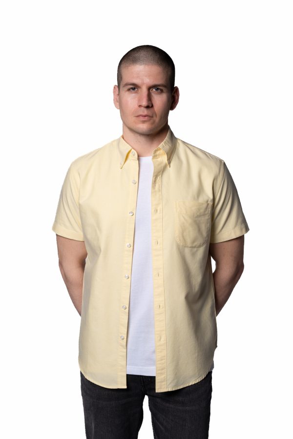 Oxford Short Sleeve Summer Shirt - Yellow