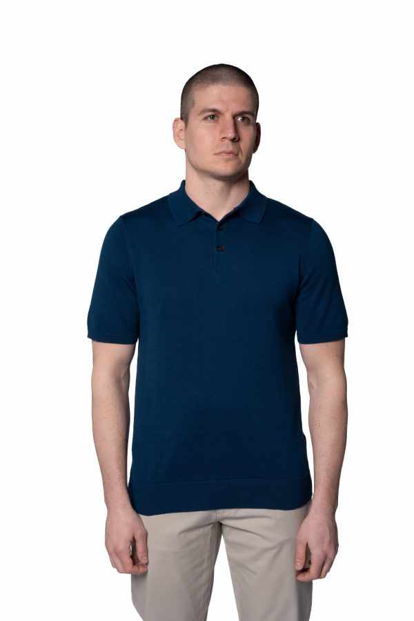 Fine Knit Polo – Teal