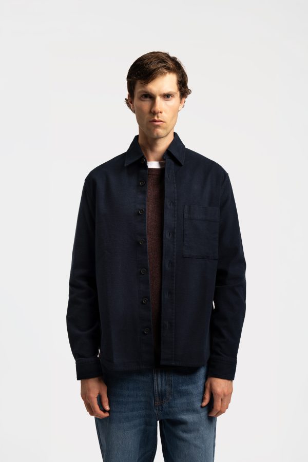 Moleskin Overshirt Shacket - Navy - XL