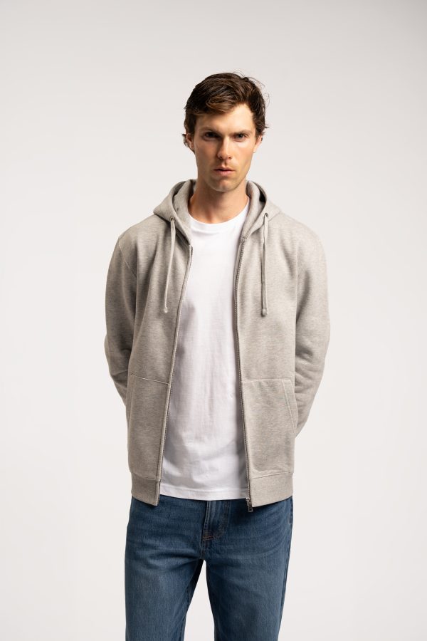 Zip Up Hoodie - Grey