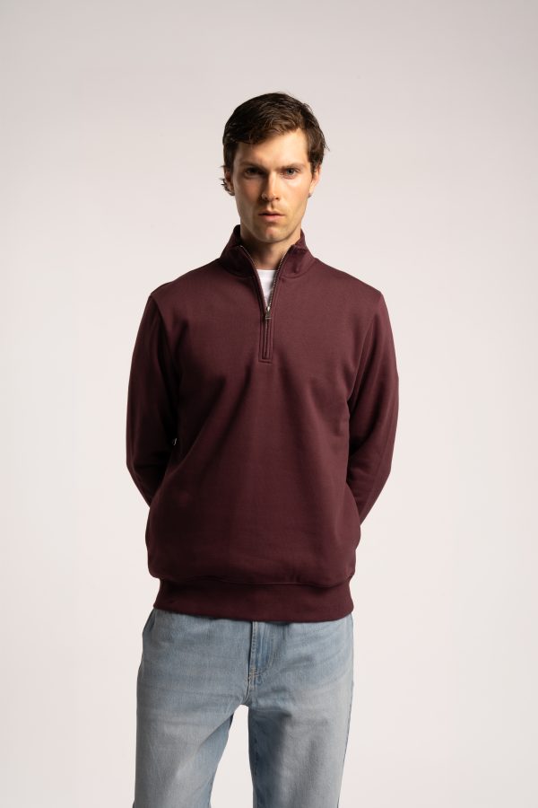 Half Zip Sweatshirt – Burgandy